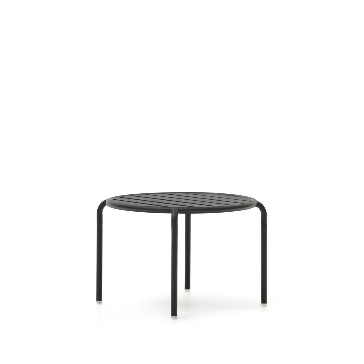 Gartenbeistelltisch Joncols aus Aluminium mit Finish in Grau Ø 60 cm - ZEN ZONE Furniture
