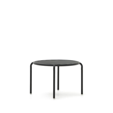 Gartenbeistelltisch Joncols aus Aluminium mit Finish in Grau Ø 60 cm - ZEN ZONE Furniture