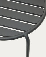 Gartenbeistelltisch Joncols aus Aluminium mit Finish in Grau Ø 60 cm - ZEN ZONE Furniture