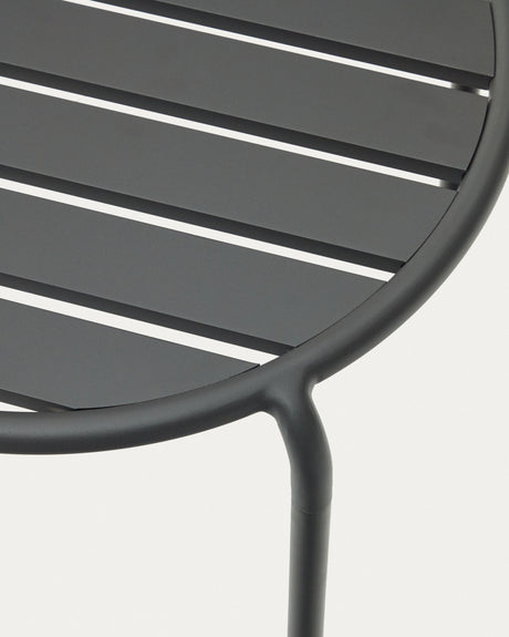 Gartenbeistelltisch Joncols aus Aluminium mit Finish in Grau Ø 60 cm - ZEN ZONE Furniture