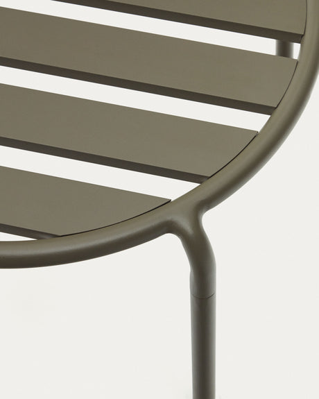 Joncols Gartenbeistelltisch aus Aluminium mit Finish in Grün Ø 60 cm - ZEN ZONE Furniture