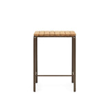 Salguer Hochtisch Outdoor massives Akazienholz Stahl in Braun 70 x 70 cm FSC 100% - ZEN ZONE Furniture