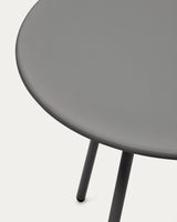 Montjoi runder Gartentisch aus Stahl mit grauem Finish Ø 70 cm - ZEN ZONE Furniture