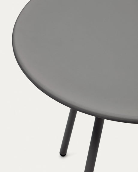 Montjoi runder Gartentisch aus Stahl mit grauem Finish Ø 70 cm - ZEN ZONE Furniture
