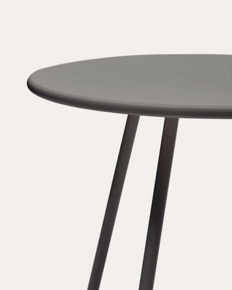 Montjoi runder Gartentisch aus Stahl mit grauem Finish Ø 70 cm - ZEN ZONE Furniture