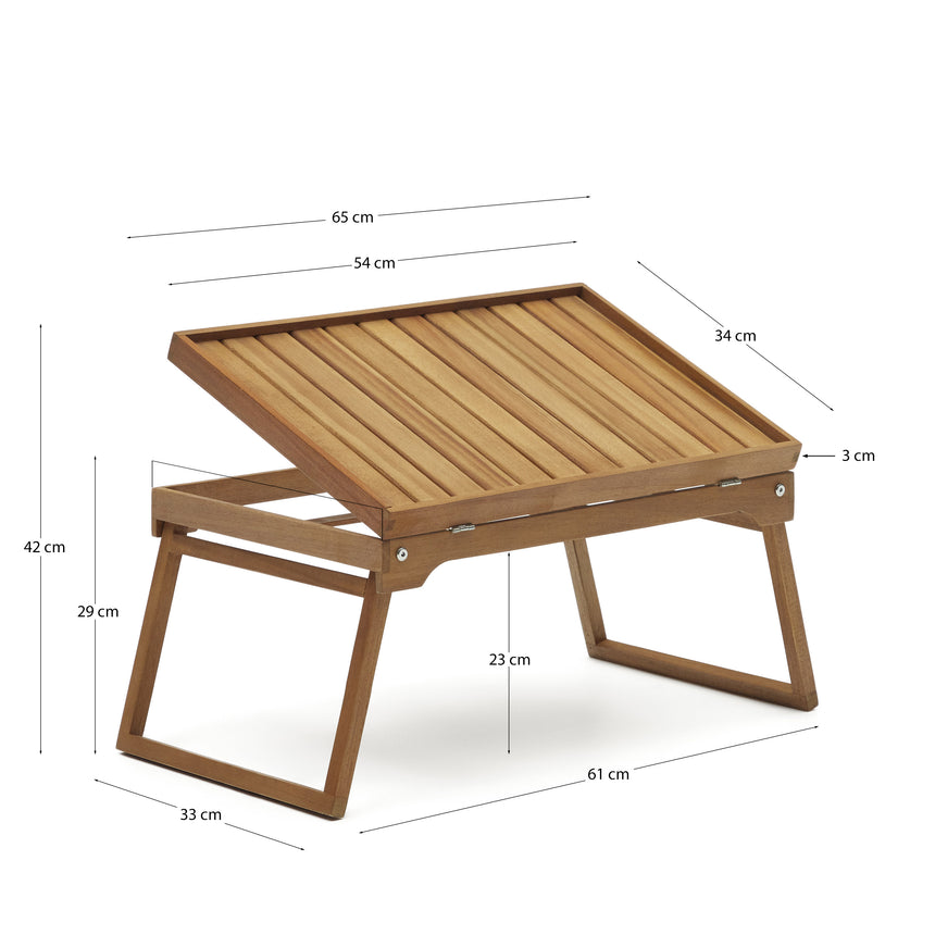 Mani klappbares Tablett aus massivem Akazienholz - ZEN ZONE Furniture