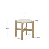 Pola Beistelltisch aus Zement und massivem Eukalyptus Ø 50 cm FSC 100% - ZEN ZONE Furniture