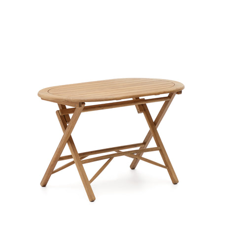 Klapptisch Dandara aus massivem Akazienholz in Naturoptik Ø 120 x 60 cm FSC 100% - ZEN ZONE Furniture