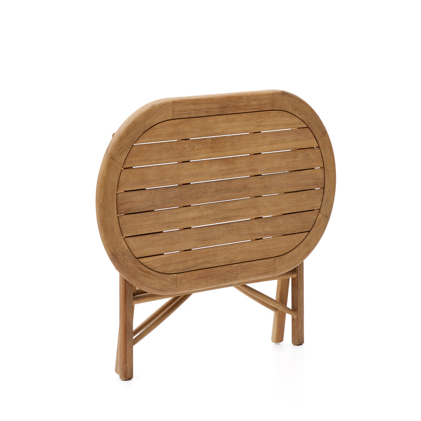Klapptisch Dandara aus massivem Akazienholz in Naturoptik Ø 120 x 60 cm FSC 100% - ZEN ZONE Furniture
