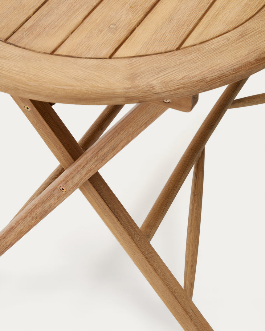 Klapptisch Dandara aus massivem Akazienholz in Naturoptik Ø 120 x 60 cm FSC 100% - ZEN ZONE Furniture