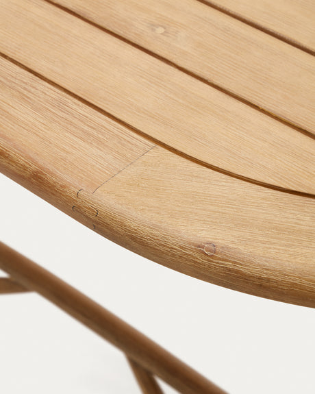Klapptisch Dandara aus massivem Akazienholz in Naturoptik Ø 120 x 60 cm FSC 100% - ZEN ZONE Furniture