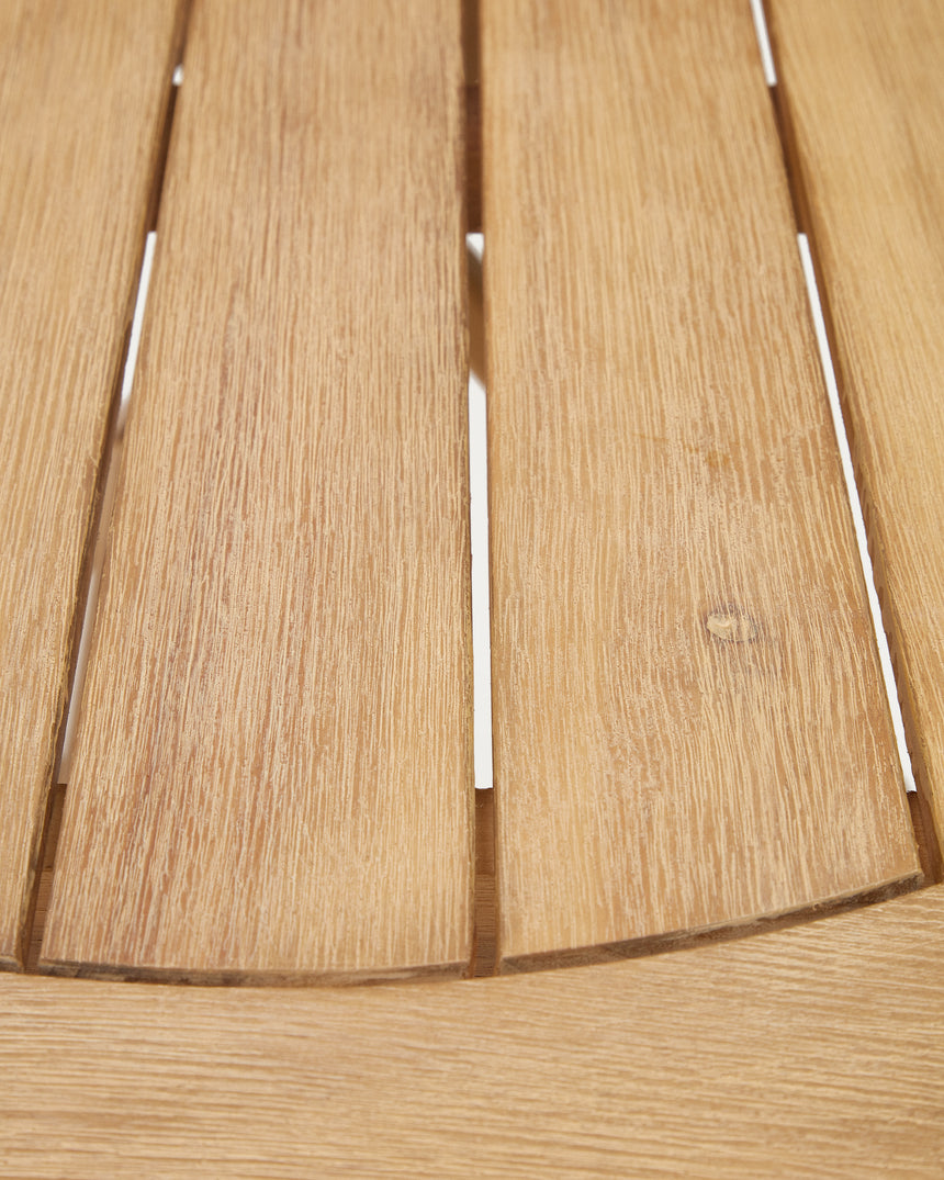 Klapptisch Dandara aus massivem Akazienholz in Naturoptik Ø 120 x 60 cm FSC 100% - ZEN ZONE Furniture