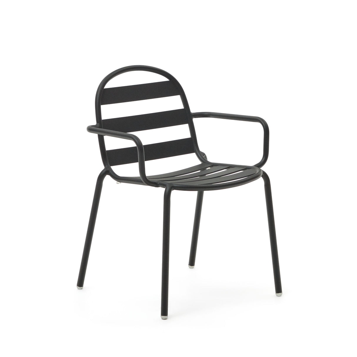 Joncols stapelbarer Gartenstuhl aus Aluminium mit Finish in Grau - ZEN ZONE Furniture