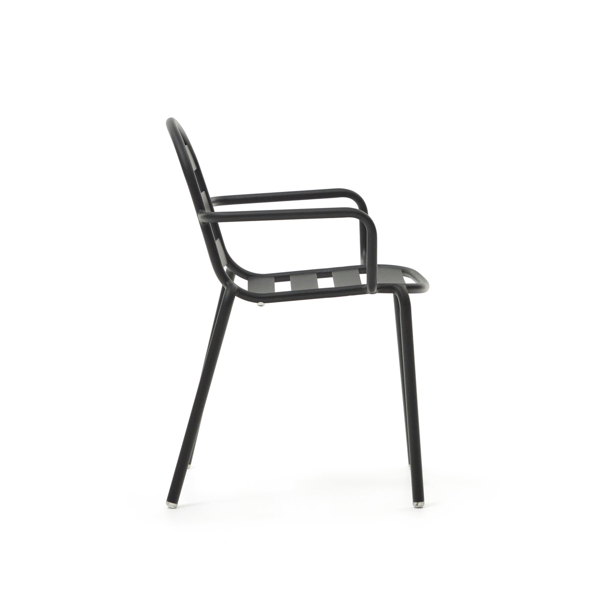 Joncols stapelbarer Gartenstuhl aus Aluminium mit Finish in Grau - ZEN ZONE Furniture