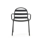 Joncols stapelbarer Gartenstuhl aus Aluminium mit Finish in Grau - ZEN ZONE Furniture