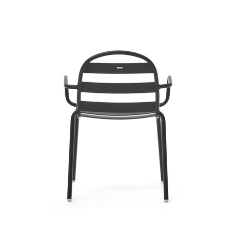 Joncols stapelbarer Gartenstuhl aus Aluminium mit Finish in Grau - ZEN ZONE Furniture