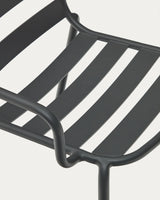 Joncols stapelbarer Gartenstuhl aus Aluminium mit Finish in Grau - ZEN ZONE Furniture