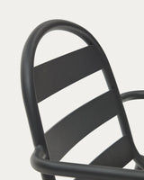 Joncols stapelbarer Gartenstuhl aus Aluminium mit Finish in Grau - ZEN ZONE Furniture