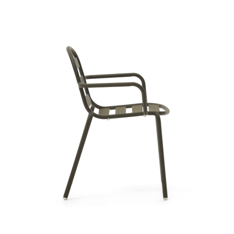 Joncols stapelbarer Gartenstuhl aus Aluminium mit Finish in Grün - ZEN ZONE