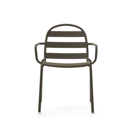Joncols stapelbarer Gartenstuhl aus Aluminium mit Finish in Grün - ZEN ZONE Furniture