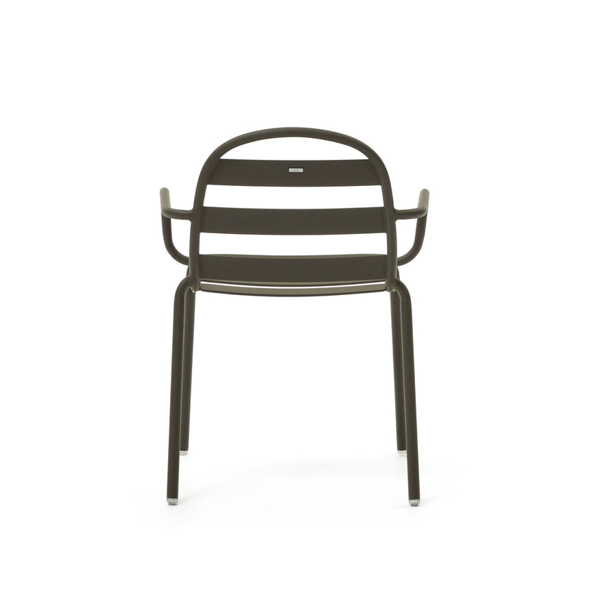 Joncols stapelbarer Gartenstuhl aus Aluminium mit Finish in Grün - ZEN ZONE Furniture