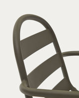 Joncols stapelbarer Gartenstuhl aus Aluminium mit Finish in Grün - ZEN ZONE Furniture