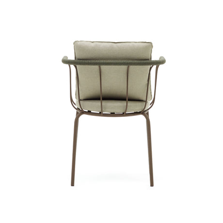Salguer stapelbarer Stuhl aus Seil und Stahl mit Finish in Braun - ZEN ZONE Furniture