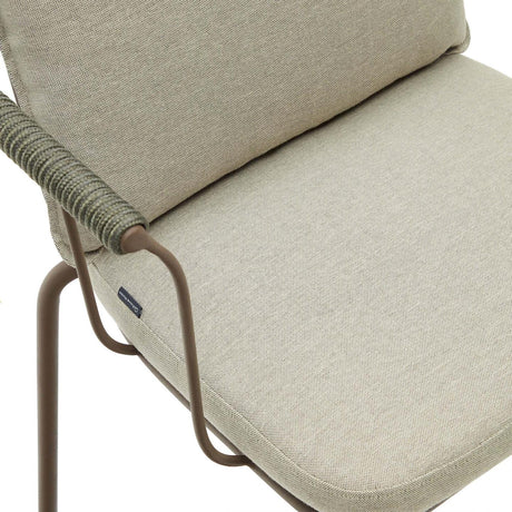 Salguer stapelbarer Stuhl aus Seil und Stahl mit Finish in Braun - ZEN ZONE