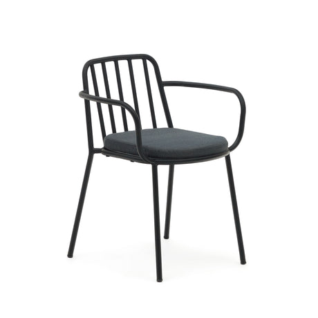 Bramant stapelbarer Stuhl aus Stahl mit schwarzem Finish - ZEN ZONE Furniture