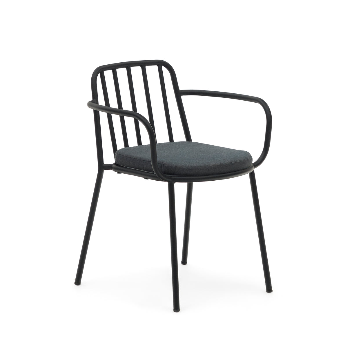 Bramant stapelbarer Stuhl aus Stahl mit schwarzem Finish - ZEN ZONE Furniture