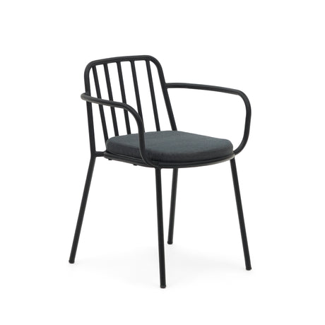 Bramant stapelbarer Stuhl aus Stahl mit schwarzem Finish - ZEN ZONE Furniture