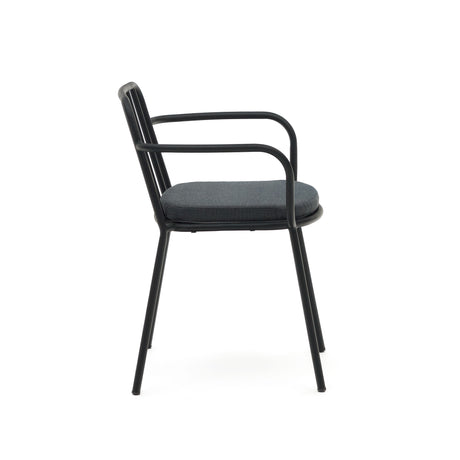Bramant stapelbarer Stuhl aus Stahl mit schwarzem Finish - ZEN ZONE Furniture