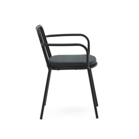 Bramant stapelbarer Stuhl aus Stahl mit schwarzem Finish - ZEN ZONE Furniture