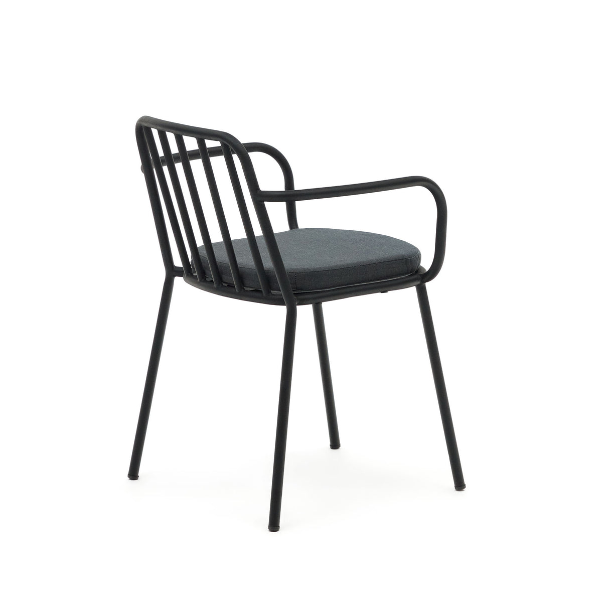 Bramant stapelbarer Stuhl aus Stahl mit schwarzem Finish - ZEN ZONE Furniture