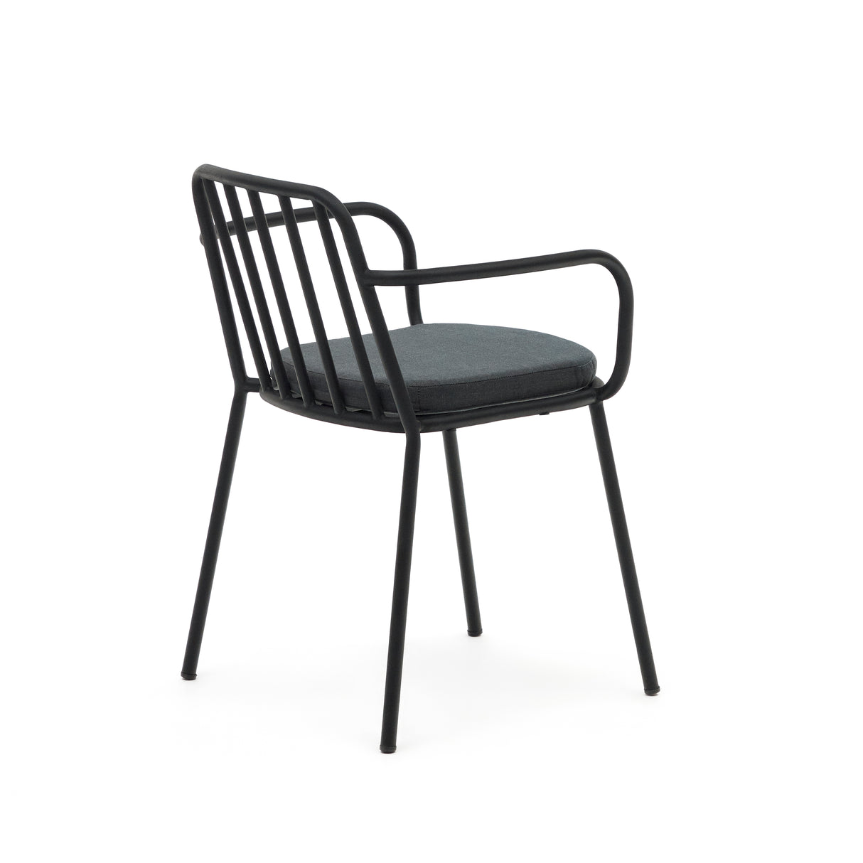 Bramant stapelbarer Stuhl aus Stahl mit schwarzem Finish - ZEN ZONE Furniture