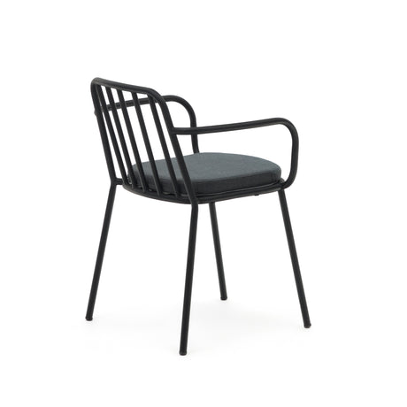 Bramant stapelbarer Stuhl aus Stahl mit schwarzem Finish - ZEN ZONE Furniture