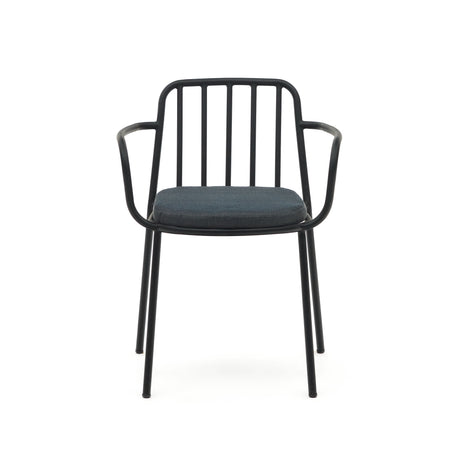 Bramant stapelbarer Stuhl aus Stahl mit schwarzem Finish - ZEN ZONE Furniture