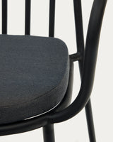 Bramant stapelbarer Stuhl aus Stahl mit schwarzem Finish - ZEN ZONE Furniture