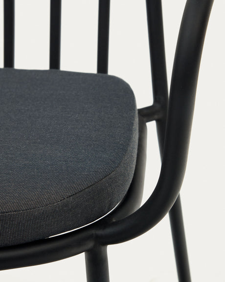 Bramant stapelbarer Stuhl aus Stahl mit schwarzem Finish - ZEN ZONE Furniture