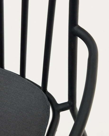 Bramant stapelbarer Stuhl aus Stahl mit schwarzem Finish - ZEN ZONE Furniture