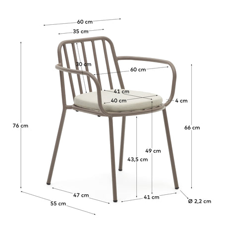 Bramant stapelbarer Stuhl aus Stahl mit Finish in Helllila - ZEN ZONE Furniture
