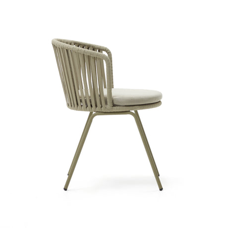 Saconca Outdoor Stuhl aus Seil und verzinktem Stahl in Grün - ZEN ZONE Furniture