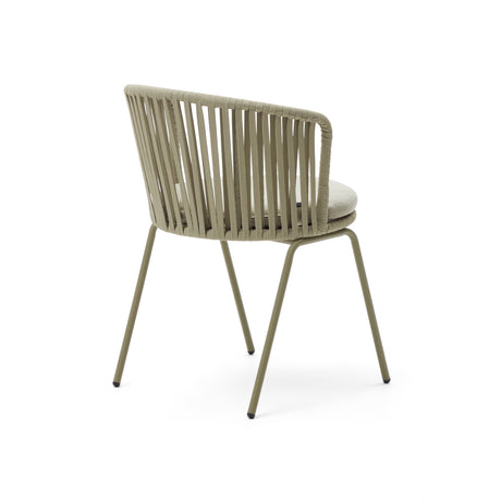 Saconca Outdoor Stuhl aus Seil und verzinktem Stahl in Grün - ZEN ZONE Furniture