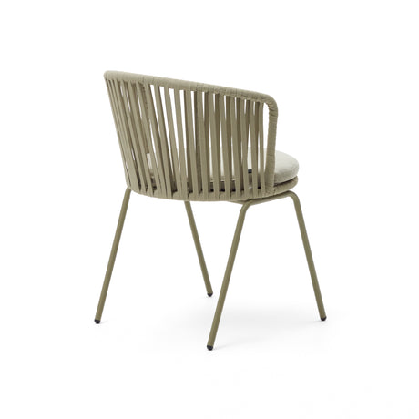 Saconca Outdoor Stuhl aus Seil und verzinktem Stahl in Grün - ZEN ZONE Furniture