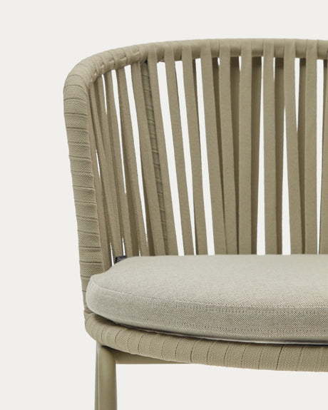 Saconca Outdoor Stuhl aus Seil und verzinktem Stahl in Grün - ZEN ZONE Furniture
