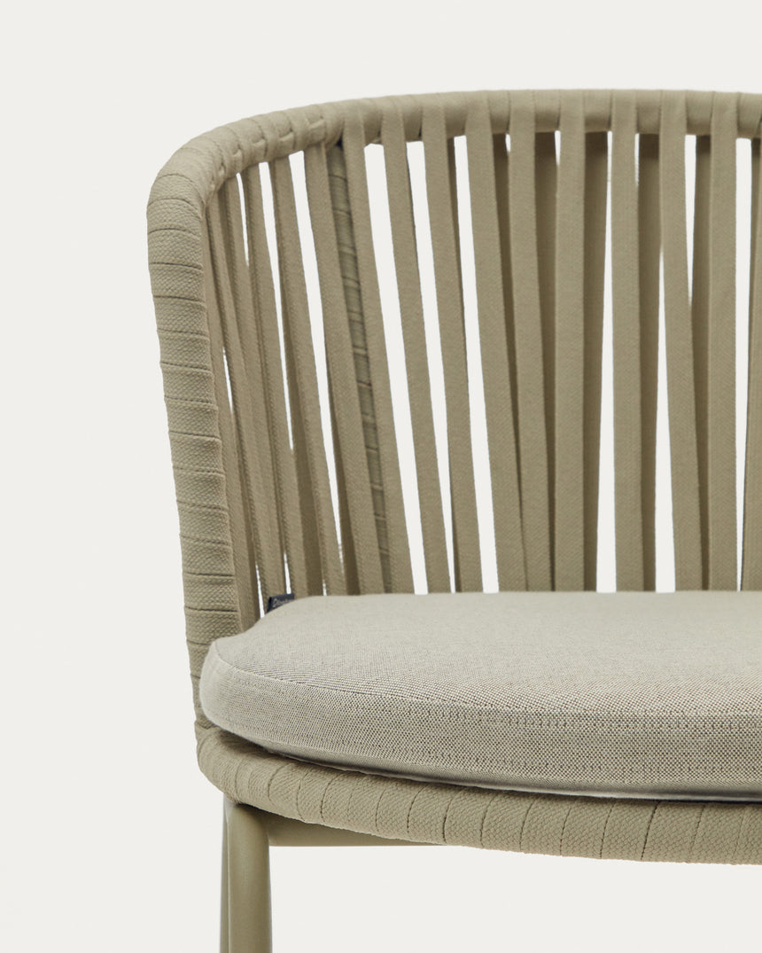 Saconca Outdoor Stuhl aus Seil und verzinktem Stahl in Grün - ZEN ZONE Furniture