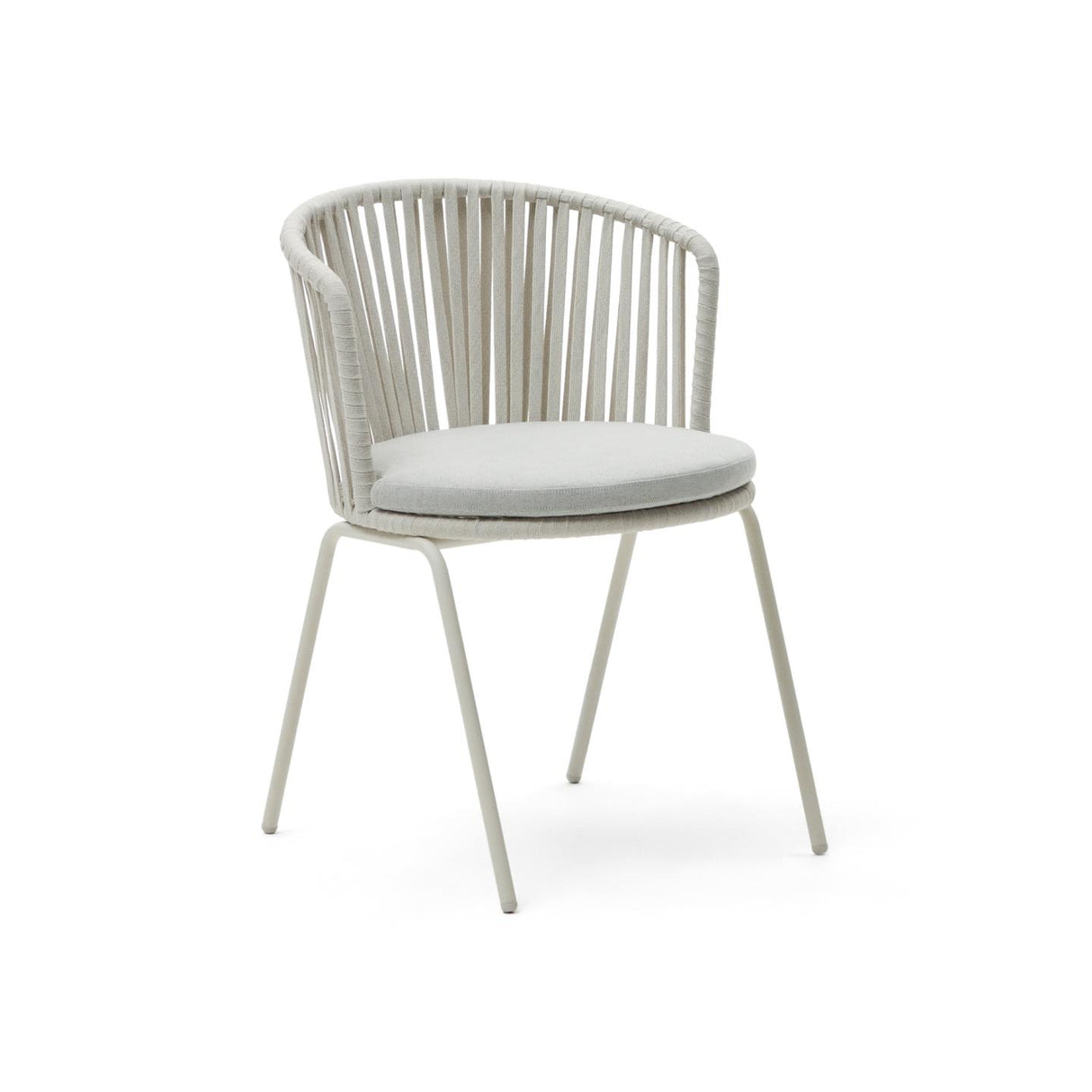 Saconca Stuhl outdoor aus Seil und Stahl mit Finish in Grau - ZEN ZONE