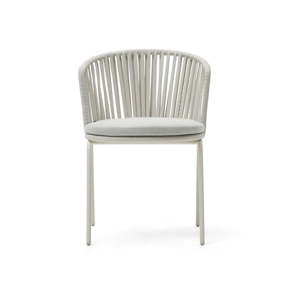 Saconca Stuhl outdoor aus Seil und Stahl mit Finish in Grau - ZEN ZONE Furniture