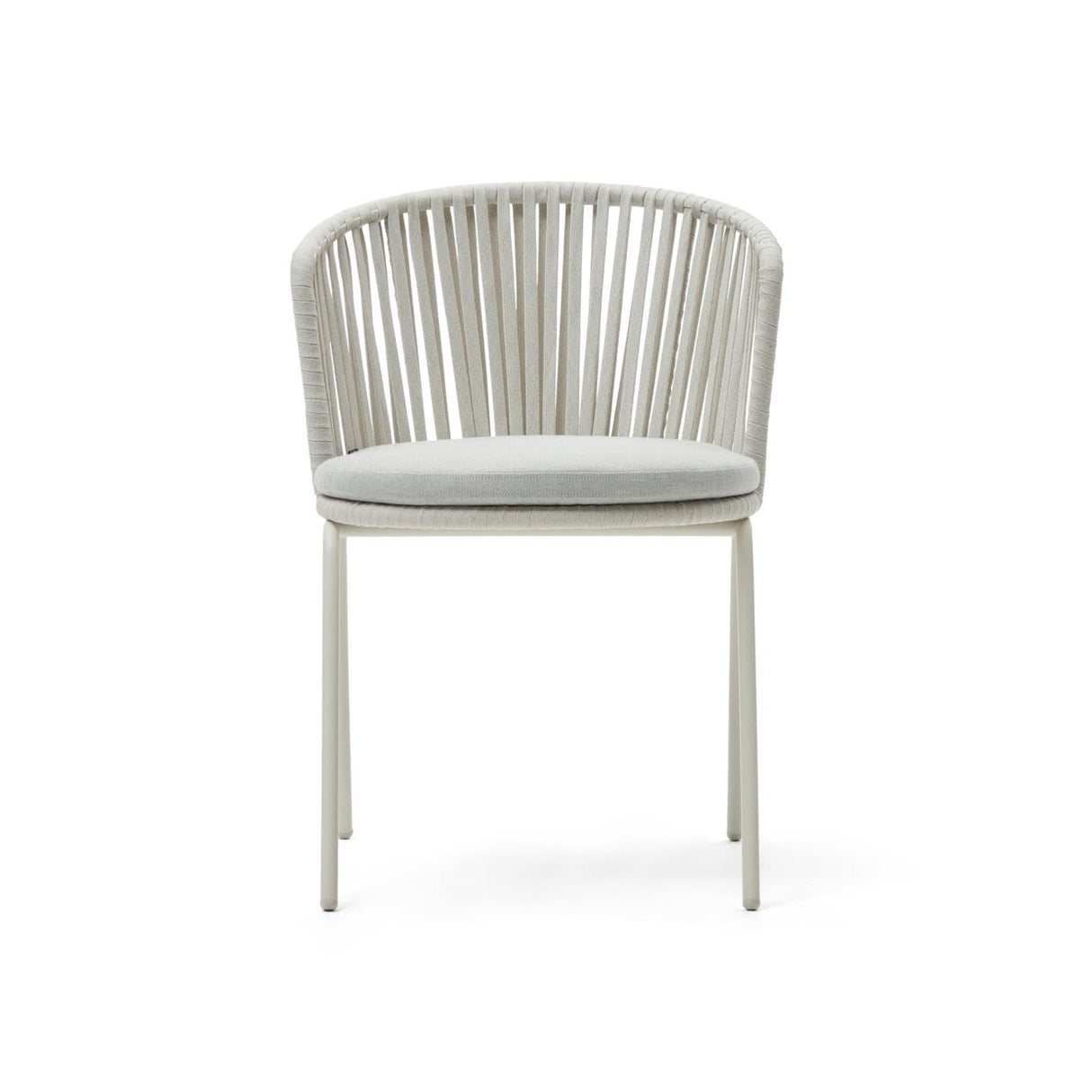 Saconca Stuhl outdoor aus Seil und Stahl mit Finish in Grau - ZEN ZONE