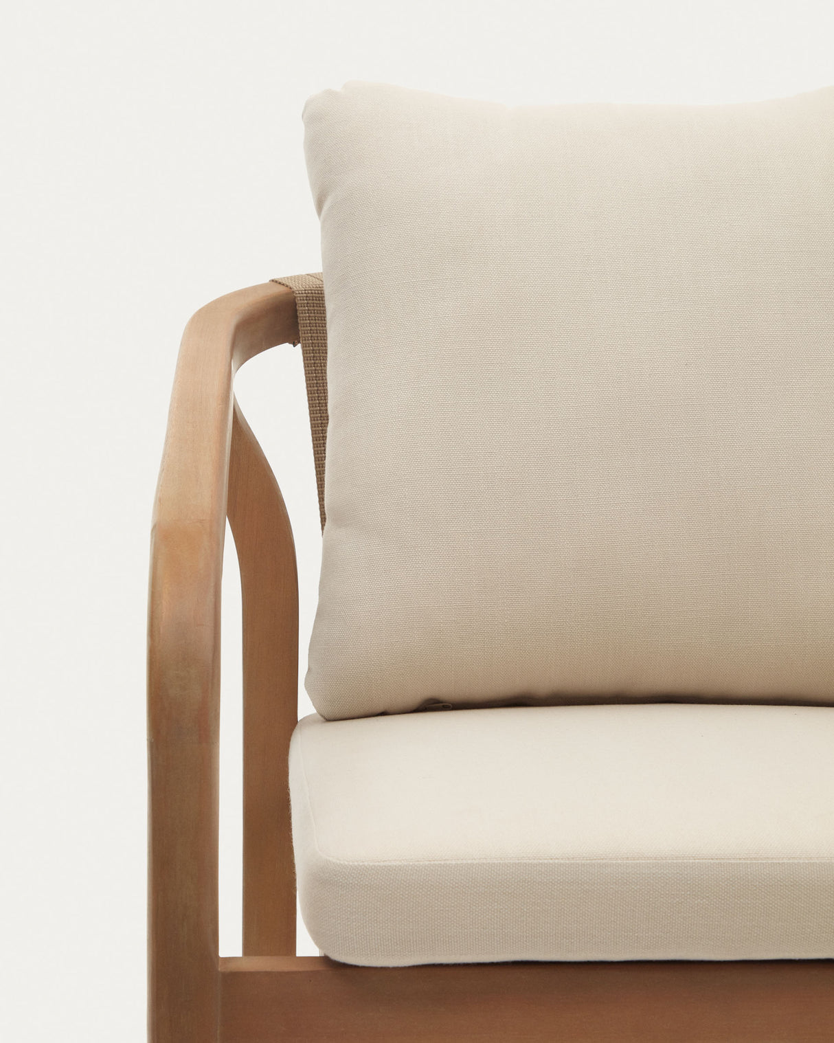 Malaret stapelbarer Stuhl aus massivem Eukalyptusholz und Seil in Beige 100% FSC - ZEN ZONE Furniture